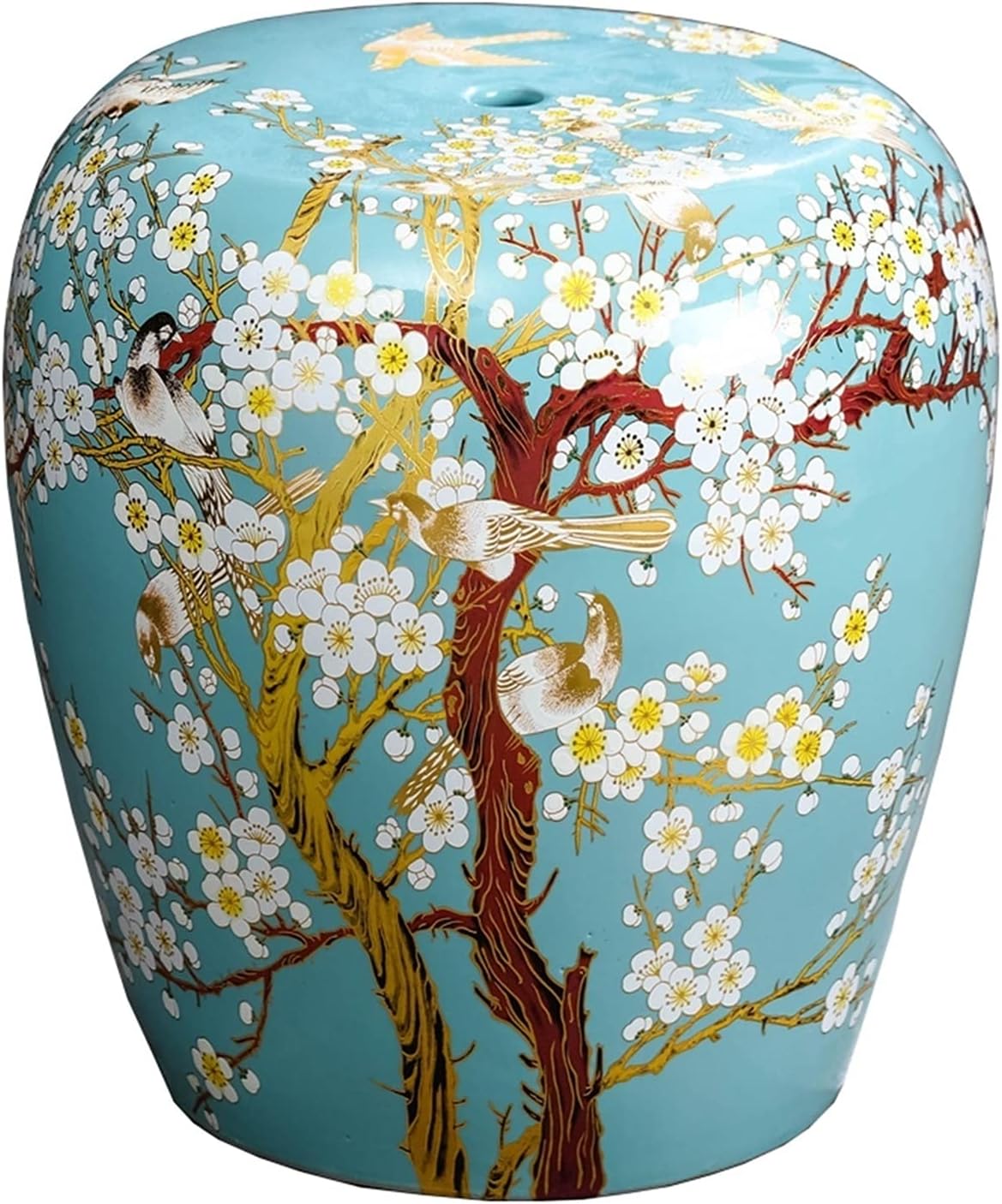 Decorative garden stools, Ceramic Garden Stool, Drum Stool, Low Stool, New Chinese Living Room Shoe Changing Stool, for Living Room, Garden