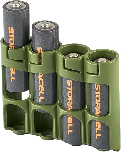 Miniatura 2 de Soporte para 12 baterías Storacell, AA Powerpax, color amarillo.