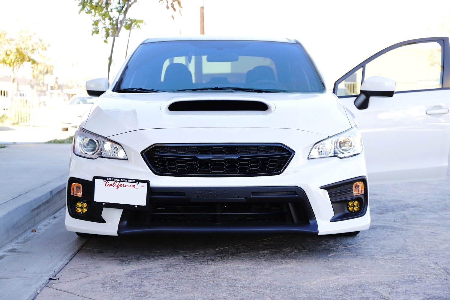 iJDMTOY Yellow Lens 24W High Power LED Wide Angle SAE Flood Beam Fog Light Kit w/Foglamp Bezels, Relay Wiring Harness Compatible With 2018-21 Subaru WRX/STI