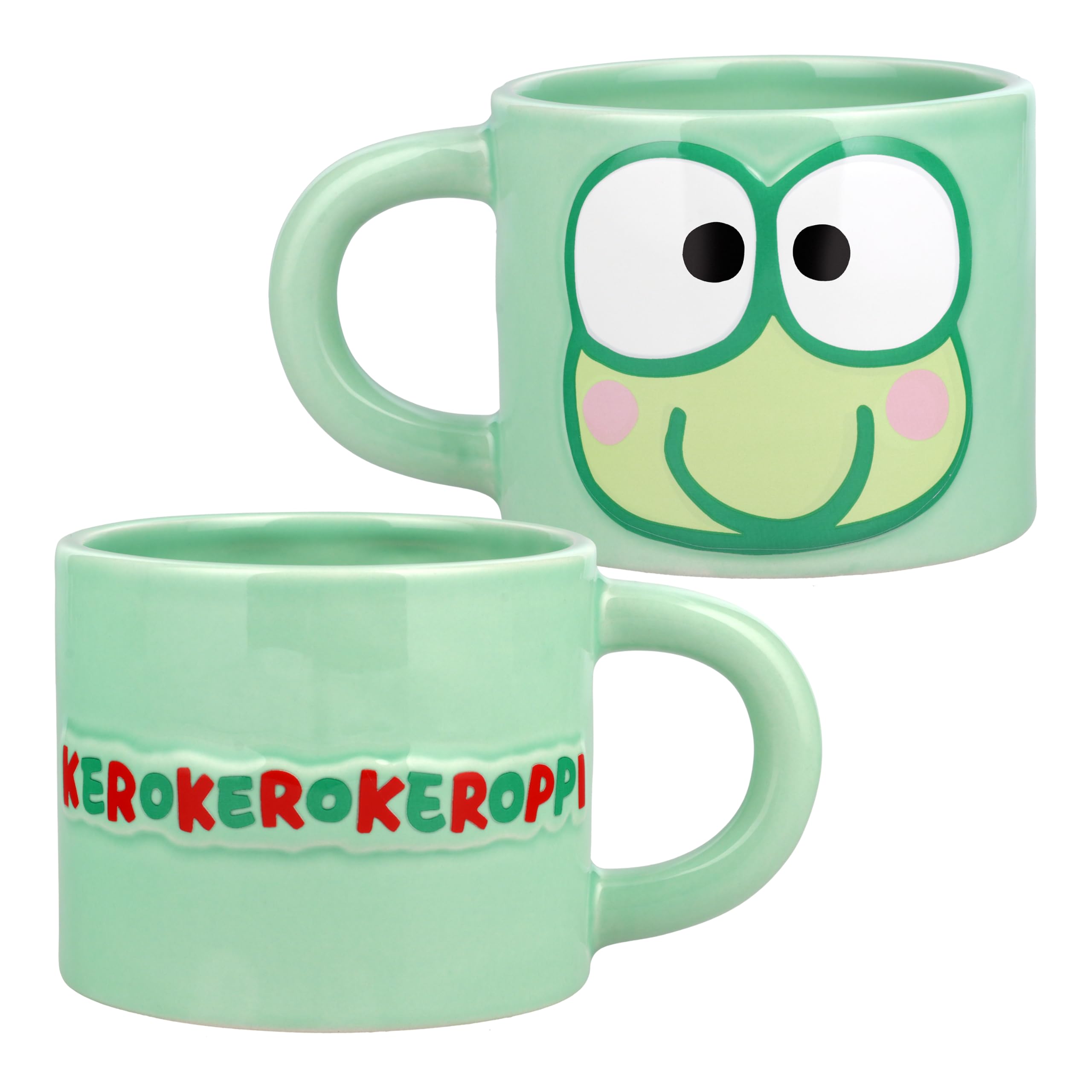 Keroppi Green MugOfficially Licensed Sanrio Hello Kitty Friends 400Ml Large Ceramic Coffee Cup Kawaii Gift Paladone