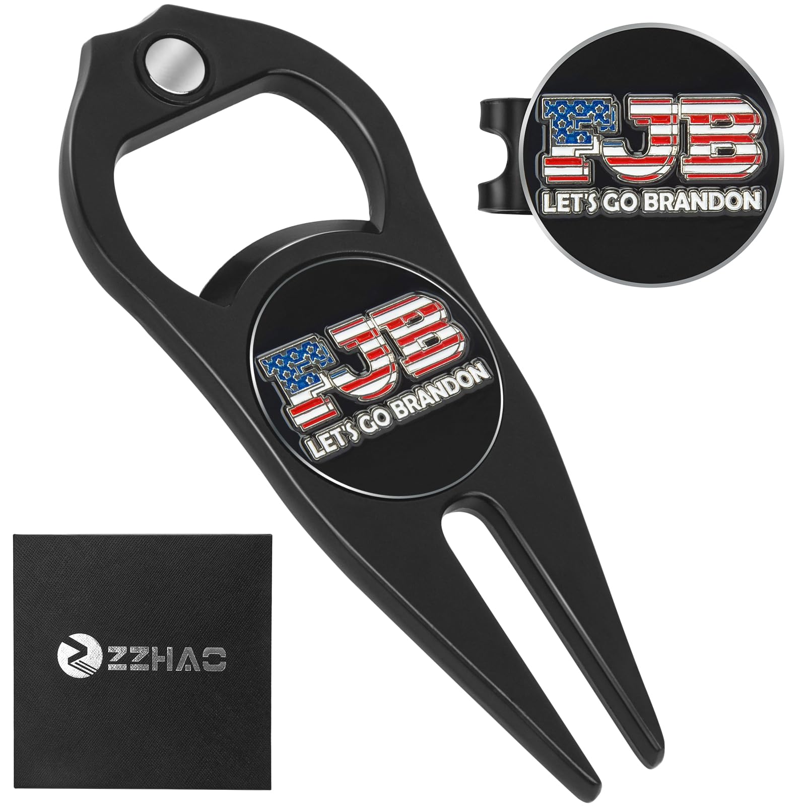 ZZHAO Golf Divot Tool and Golf Ball Marker, Divot Repair Tool，Golf Accessories for Men, Funny Gifts for Men, Tools for Men