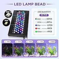 Vista 6 de hygger Luz LED de Acuario con Clip 24/7, Luz de Amanecer-Luz de Día-Luz de Luna y Modo DIY, Temporizador/Brillo Ajustable para Luz de Tanque