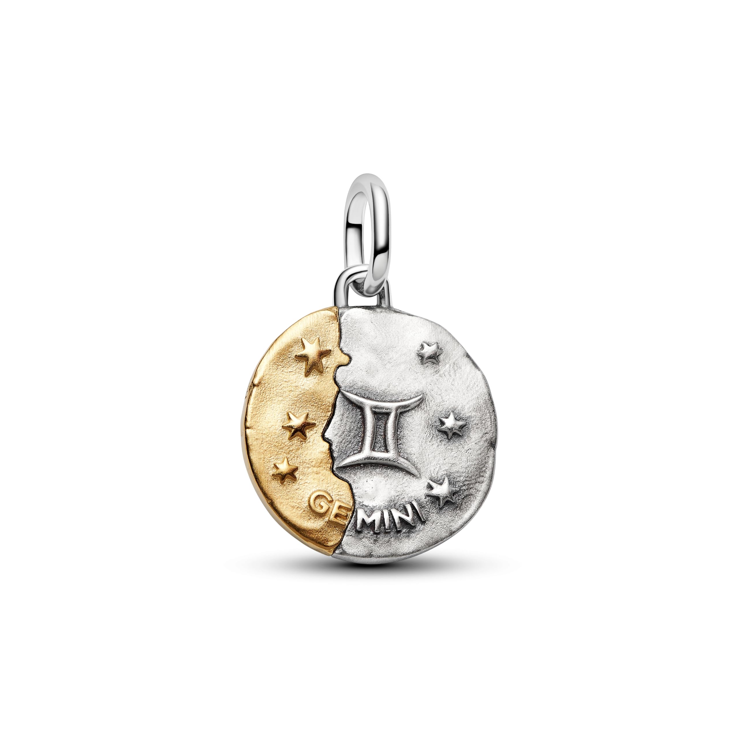 PANDORA Medaillon-Charm Anhänger Zweifarbig Sternzeichen Zwilling 764989C01