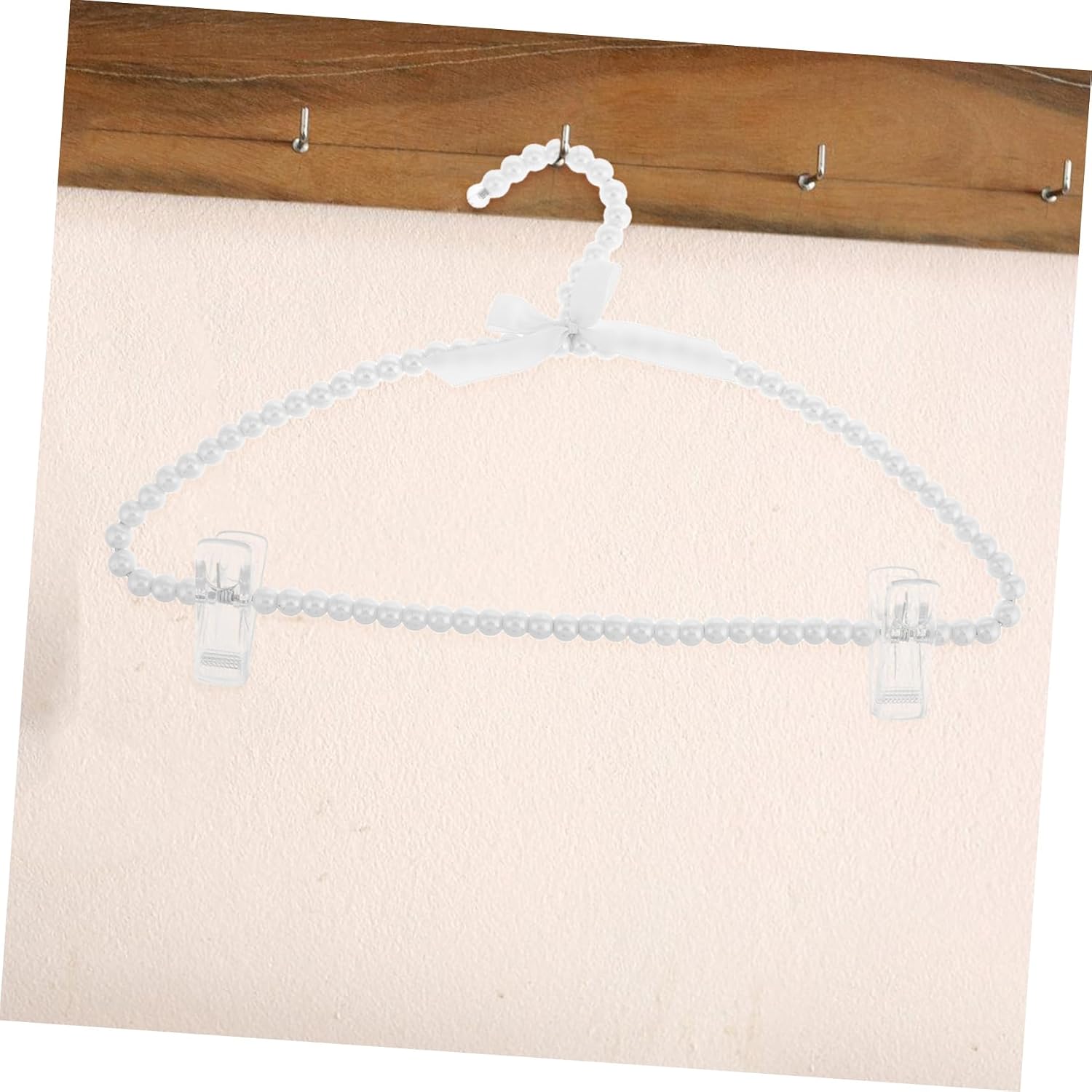 KOMBIUDA 2Pcs Curved Non Slip Bridal Hangers for Wedding Dress and Evening Gown Elegant Plastic Dress Holders for Skirts Jackets Pants and Bags Wedding Decor