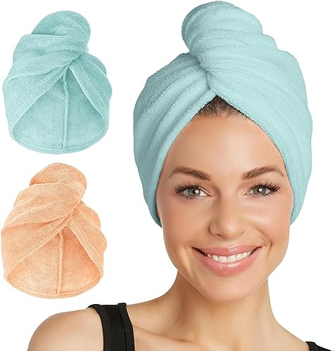Vista 106 de Turbie Twist - Toalla de microfibra superabsorbente para el pelo (2 unidades)