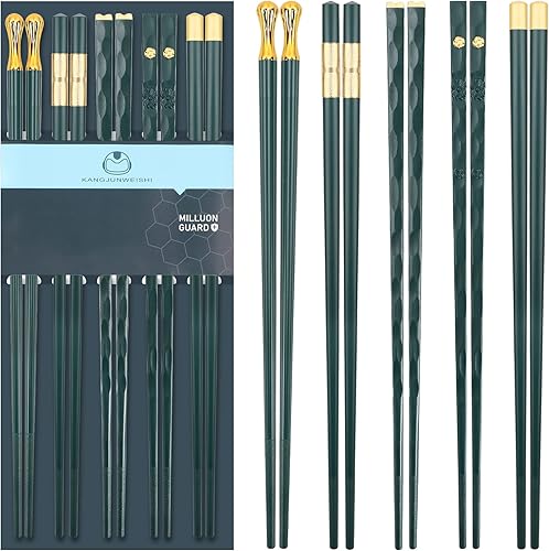 5 pares de palillos reutilizables de fibra de vidrio aptos para lavavajillas, 9.6 pulgadas9.6 in mate antideslizante familiahotelrestaurante,