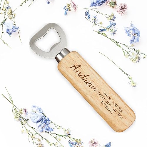 Miniatura 3 de Abrebotellas de madera personalizado, regalo de cerveza para él, padrino, hermano, amigo, padre, regalos únicos para el día del padre, cumpleaños,