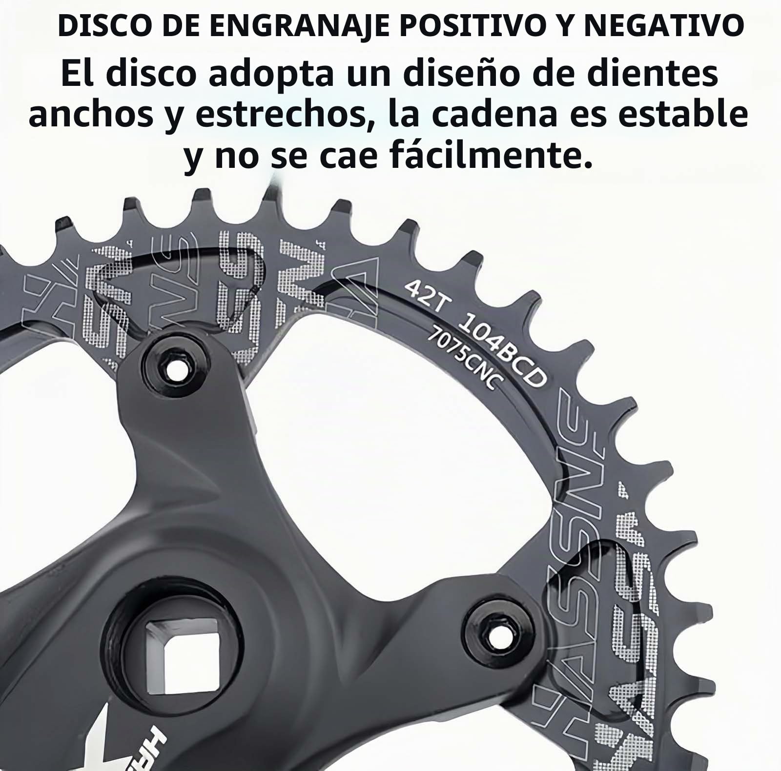 Platos Y Bielas Bike Square Taper 170Mm 104BCD 32/34/36/38/40/42T Plato Monoplato Platos Y Bielas Mountain Bike para 7/8/9/10/11 Velocidad