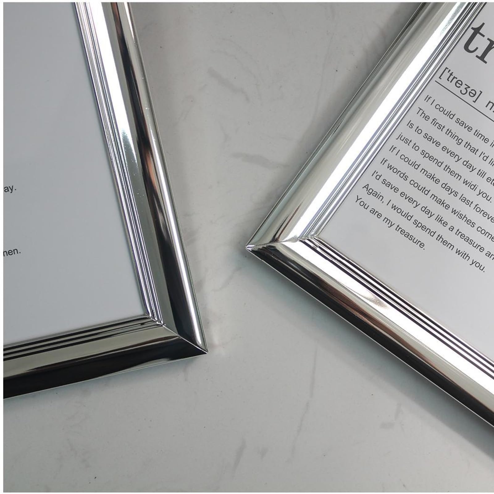 PengPey Frameless Photo Frame With Stand - Silver, 8x10 Inch, Acrylic, For Desk Or Shelf Display - View #11