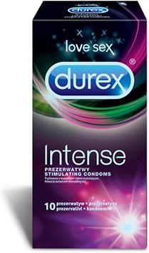 Durex Intense Condoms - Ribbed and Studded Condoms with Stimulation Gel for Intensive Satisfaction of Women 10