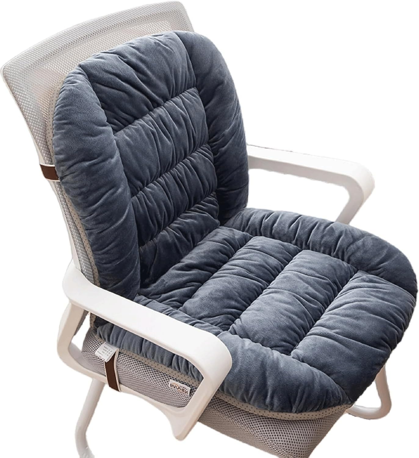 Coussin de Chaise avec Dossier Exterieur/Interieur,Coussin Chaise de Jardin avec Dossier,Coussin À Dossier Bas,Coussin de Dossier avec Sangles,Coussin de Dossier avec Sangles(Dark Gray)