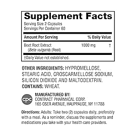 Earth\'s Splendor Essential Beets Supplement - Premium Beet Root Extract for Heart Health, Enhances Athletic Performance, 2-Month Supply, Vegan & Allergen-Free