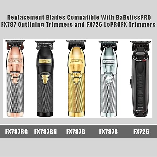 Miniatura 2 de Black FX - Cuchillas de repuesto compatibles con cuchillas de recortadora BaByliss, cuchillas de repuesto DLC compatibles con recortadoras