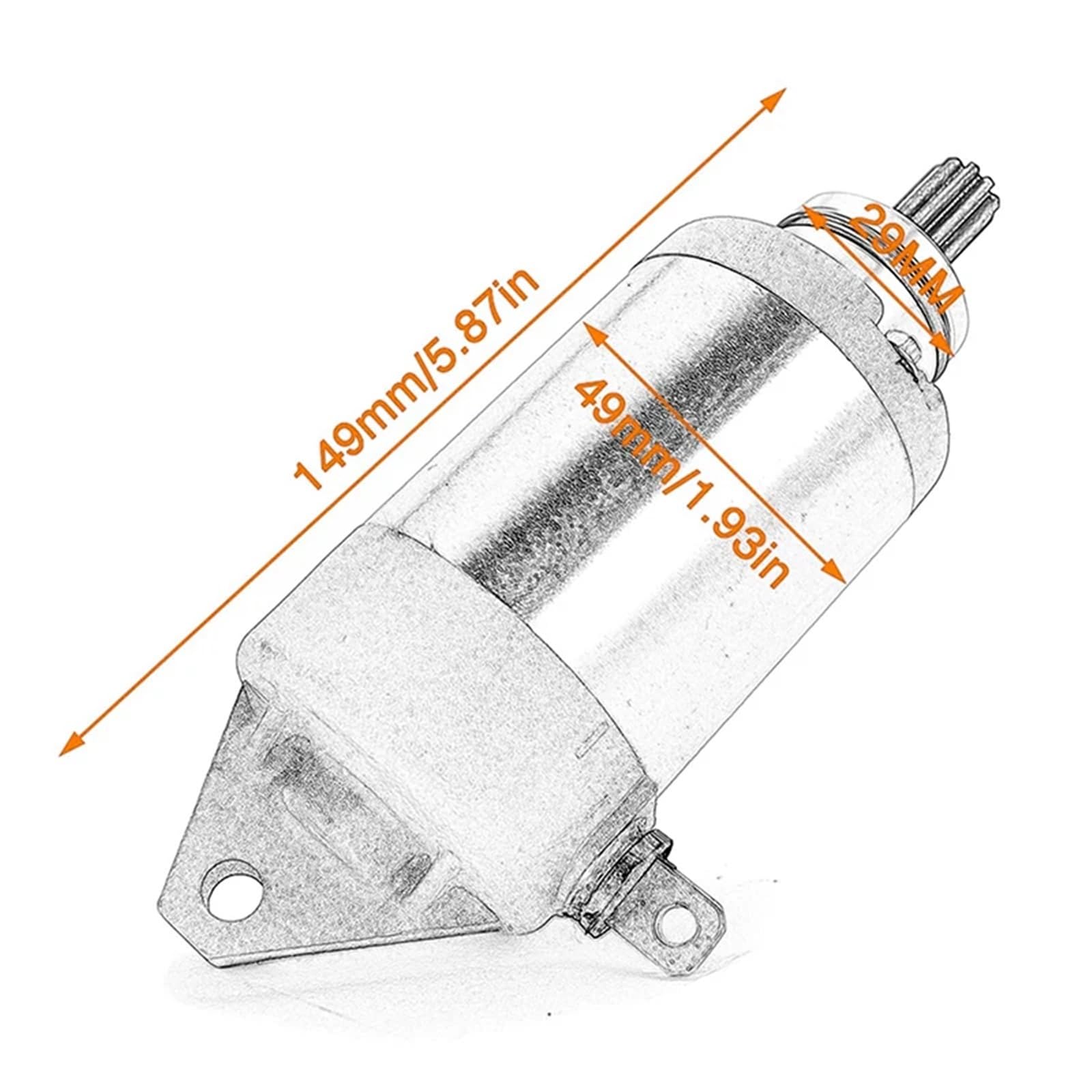Démarreur électrique de rechange Compatible avec Yamaha WR250F YZ250F YZ250FX WR YZ 250 Cross Country 2015-2019 2GB-81890-01-00 2GB-81890-00-00 Démarreur