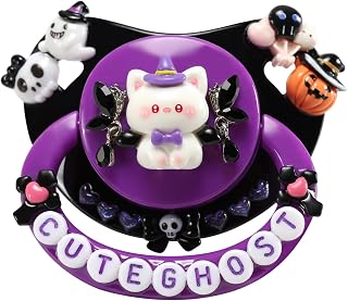 CutiePlusU Adult Pacifier DIY Big Shield - Cute Ghost Handmade Silicone Safe for Adults