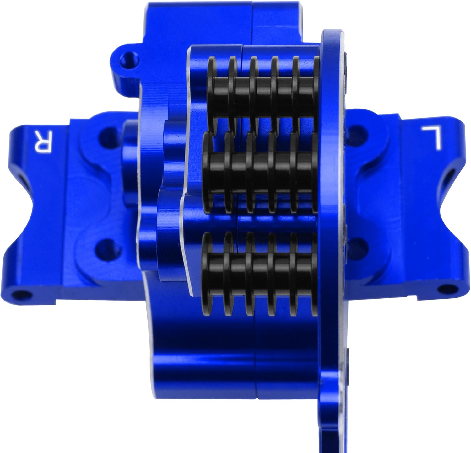 Aluminum Transmission Case Gearbox Housing Cover w/Motor Plate Compatible with 1/10 Traxxas Slash 2WD Rustler Stampede Bandit 2WD RC Car Replace 3691 (Blue)