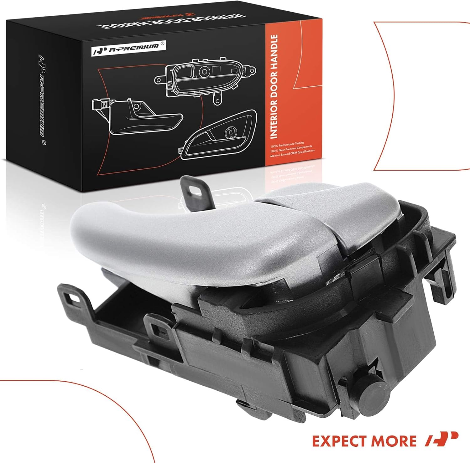 A-Premium Front or Rear Right Passenger Side Interior Door Handle Compatible with Nissan 2002-2003 Maxima & Infiniti 2002-2004 I35, Painted Silver