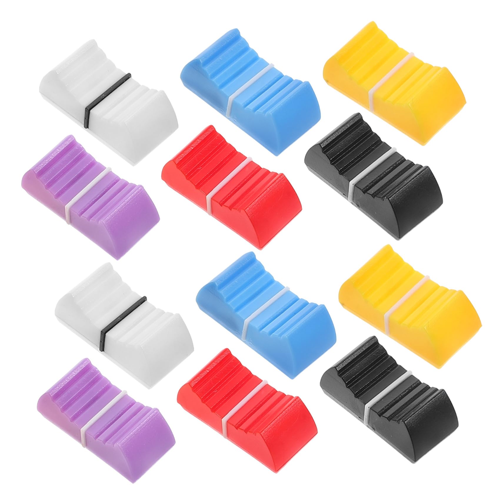 VINTORKY 12Pcs Knobs for Mixer Dimmers Slide Button Replacement Caps Compatible with Sound Lighting Consoles Versatile Accessory for Enhanced Usability