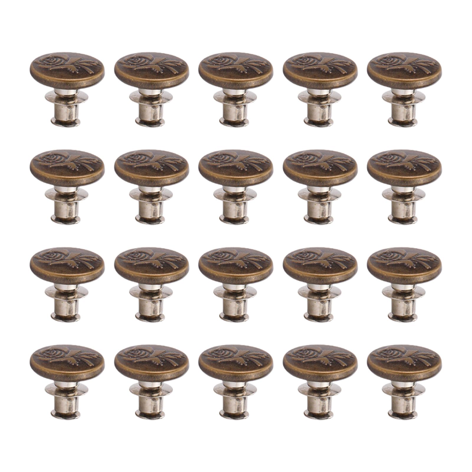 Tsophreniq 20Pcs Round Waist Extenders Button Extenders Button Buckles Set for Jeans Pants to Make Tighter Jean Tightener