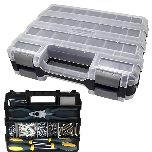 Double Side Tool Box Organizer, Hardware Storage Box, Portable Small