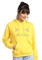 More & More Unisex-Adult Cotton Hooded Neck Cat Printed Hoodie (Cat Hoodie Yellow-XS_Yellow_XS)