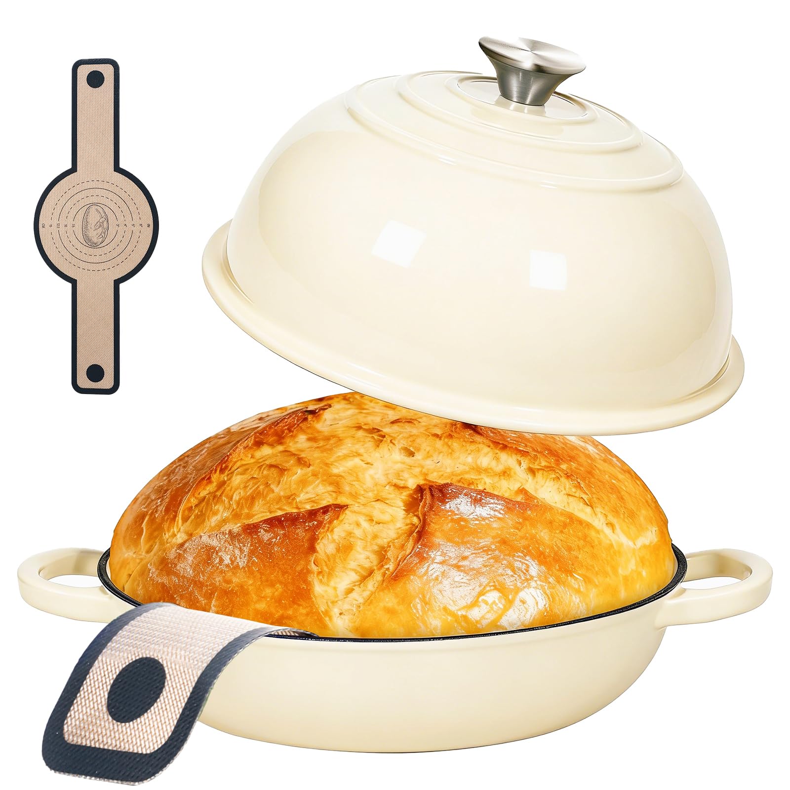 ONKO Dutch Oven Sourdough Bread Baking Milky White