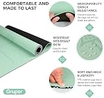 Gruper Yoga Mat Non Slip TPE Extra Wide Yoga Mat with Alignment Mark, 72"L x 32"W x 0.32"/0.24"Th (183cm x 80cm x 8mm/6mm), Anti-Tear Exercise Mat with Carrying Strap and Bag, Workout Mats for Yoga, Pilates