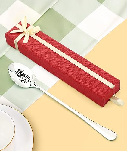 Miniatura 3 de Dear Coffee I Love You - Cuchara grabada de acero inoxidable, regalo para amantes del café, regalo divertido y único para cumpleaños, día de la