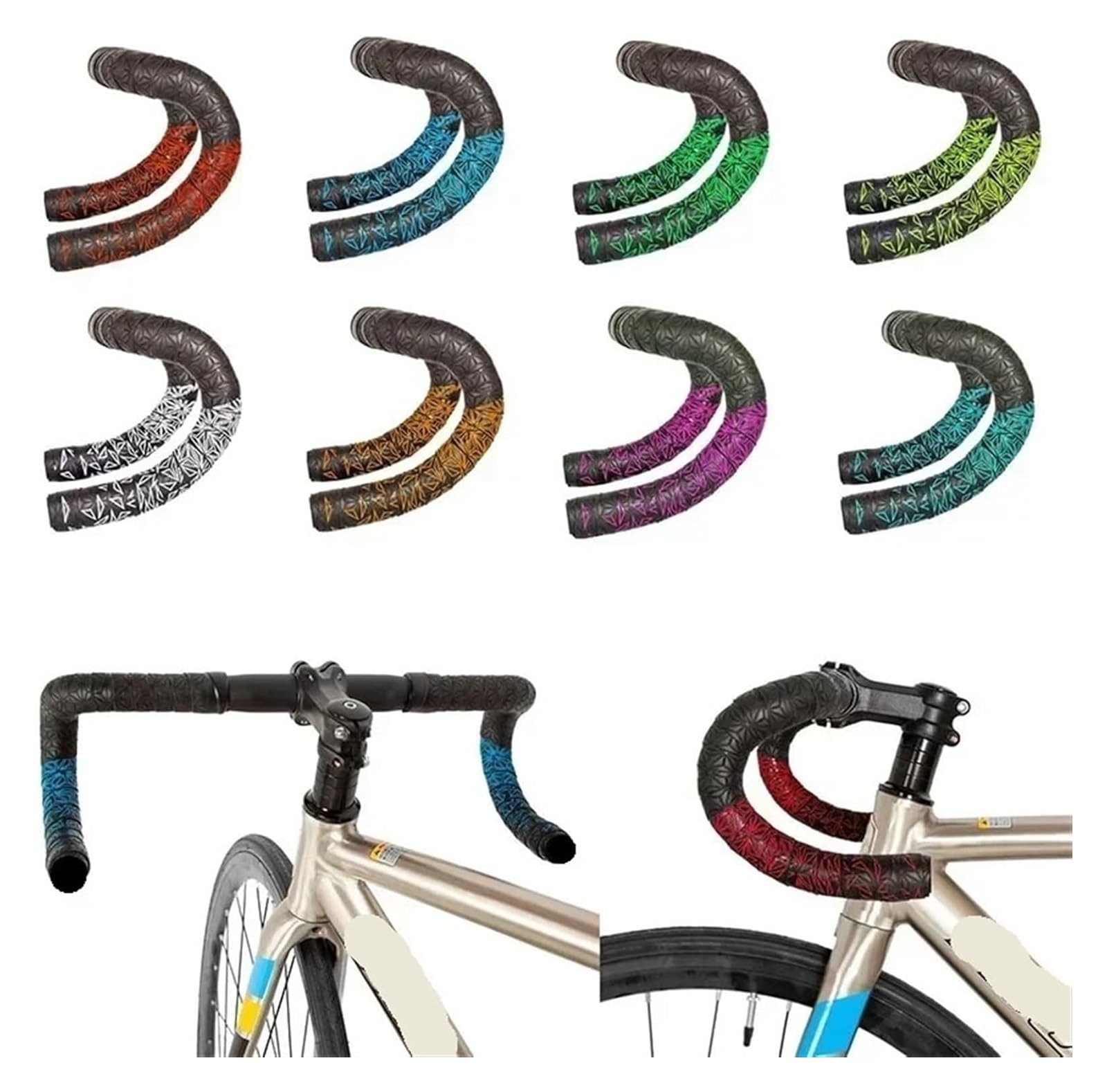 Fahrradlenkerband, Fahrradlenkerband 2150 x 30 mm, Rennradlenker, Farbverlaufsbänder, EVA/PU, weich, Anti-Vibration, Lenkerband, Fahrradzubehör