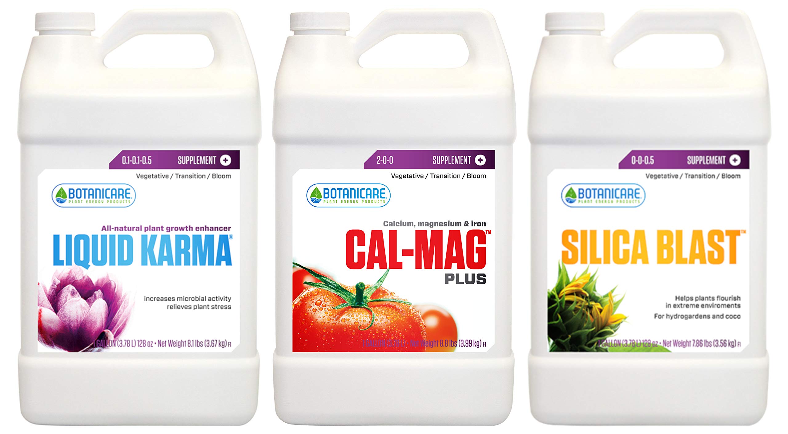 Botanicare GLCMBX0034 Liquid Karma, Cal-Mag Plus, and Silica Blast Gallon Combo