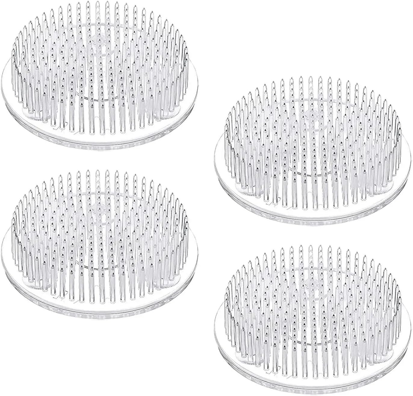 Flower Frogs 4Pcs Reusable Flower Frogs 70mm, Floral Pin Holder for Home Classroom Gardening Decor