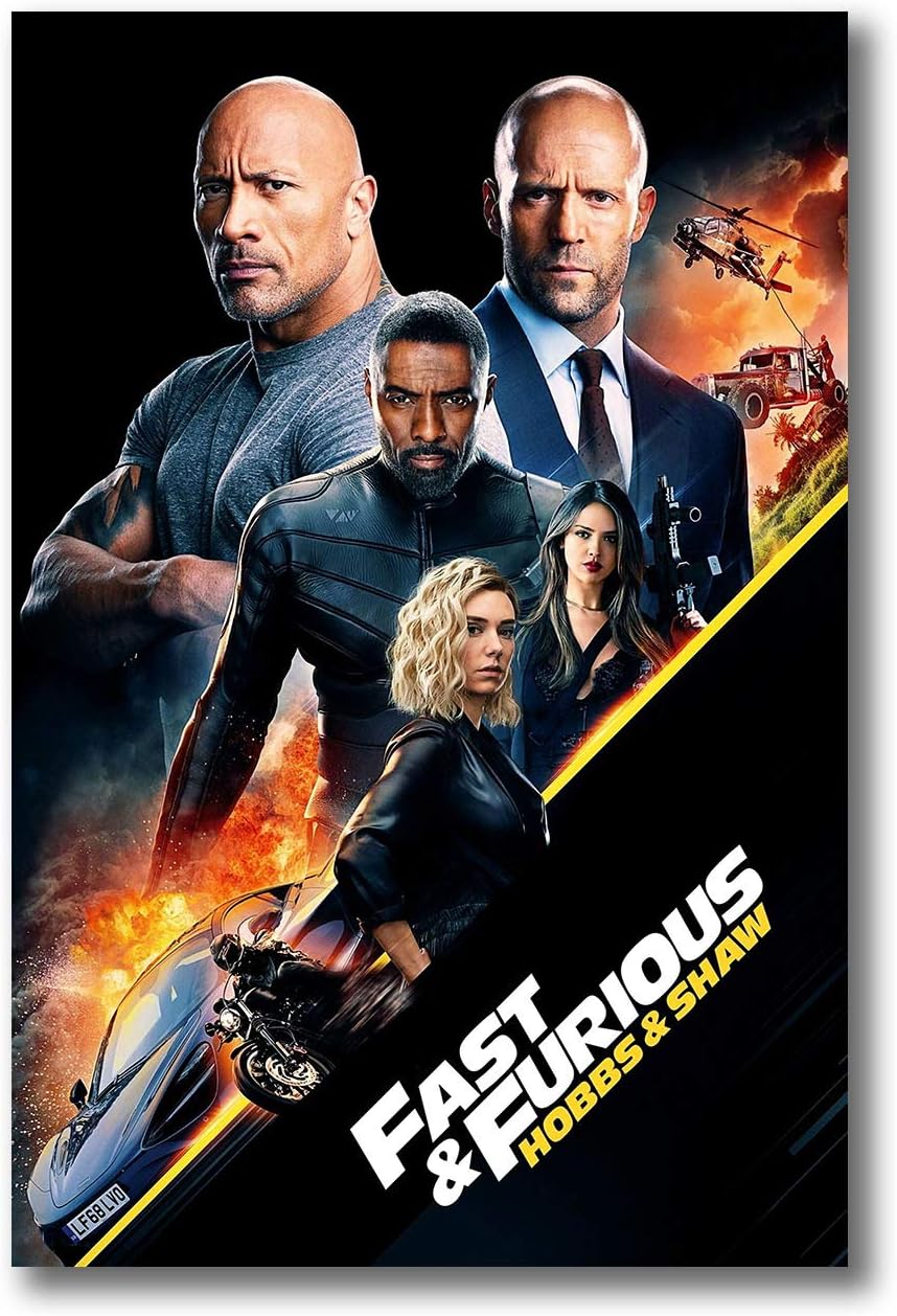 Tamatina Laminated Paper Hollywood Movie Hobbs & Shaw Poster (Large, Multicolor)