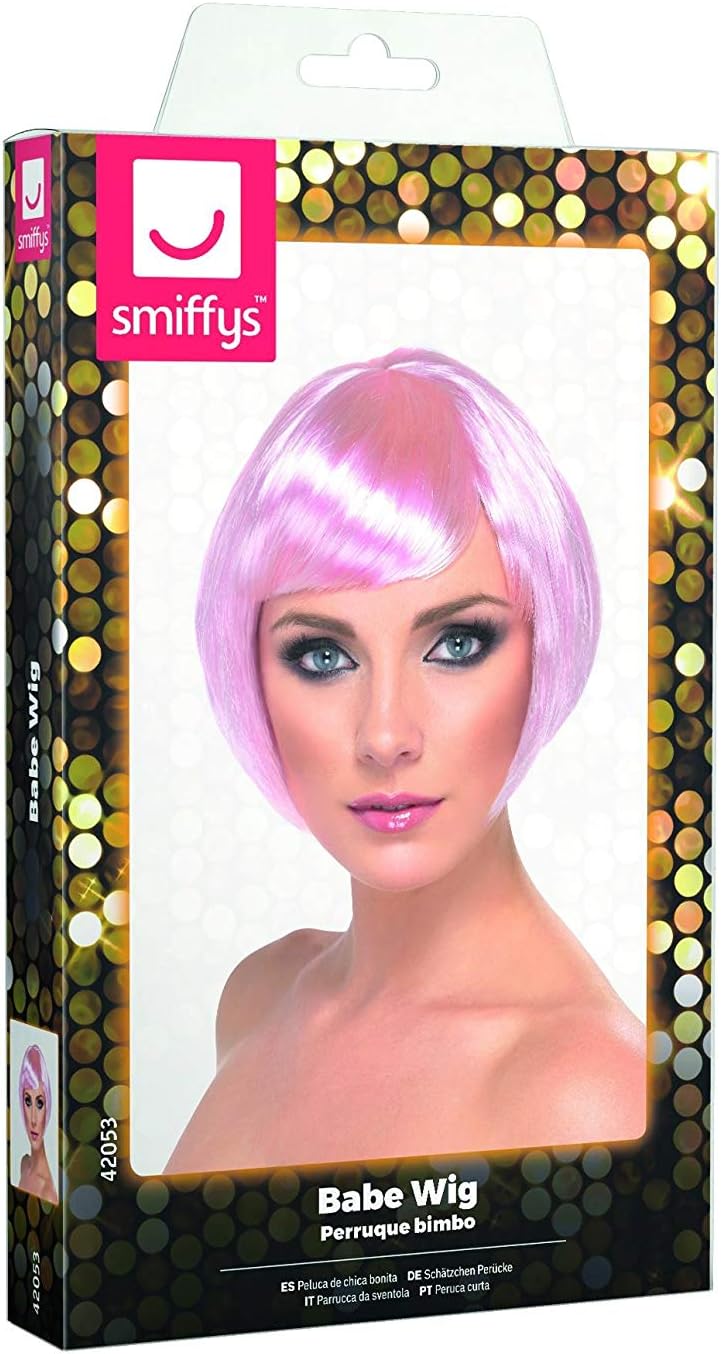 Smiffys Women's Babe Wig Short Bob with Fringe