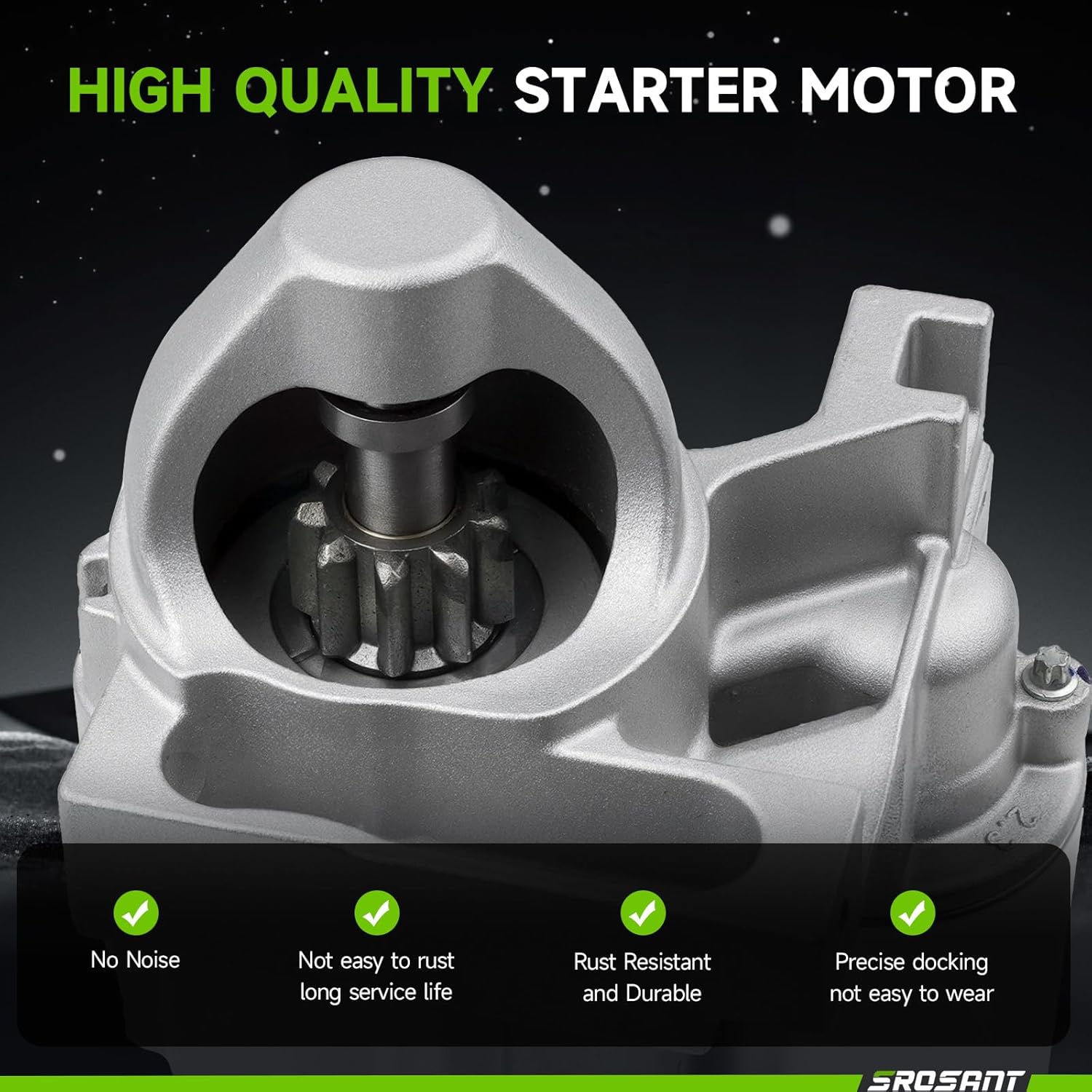 New Starter Compatible with Chevrolet Impala 3.5 3.9L 2006-2011, Monte Carlo 3.9L 2006-2007, Equinox & Pontiac Torrent 3.4L V6 2006, Buick Lucerne 3.4L 2009-2011, 12610636 8000216 89017845 6785N