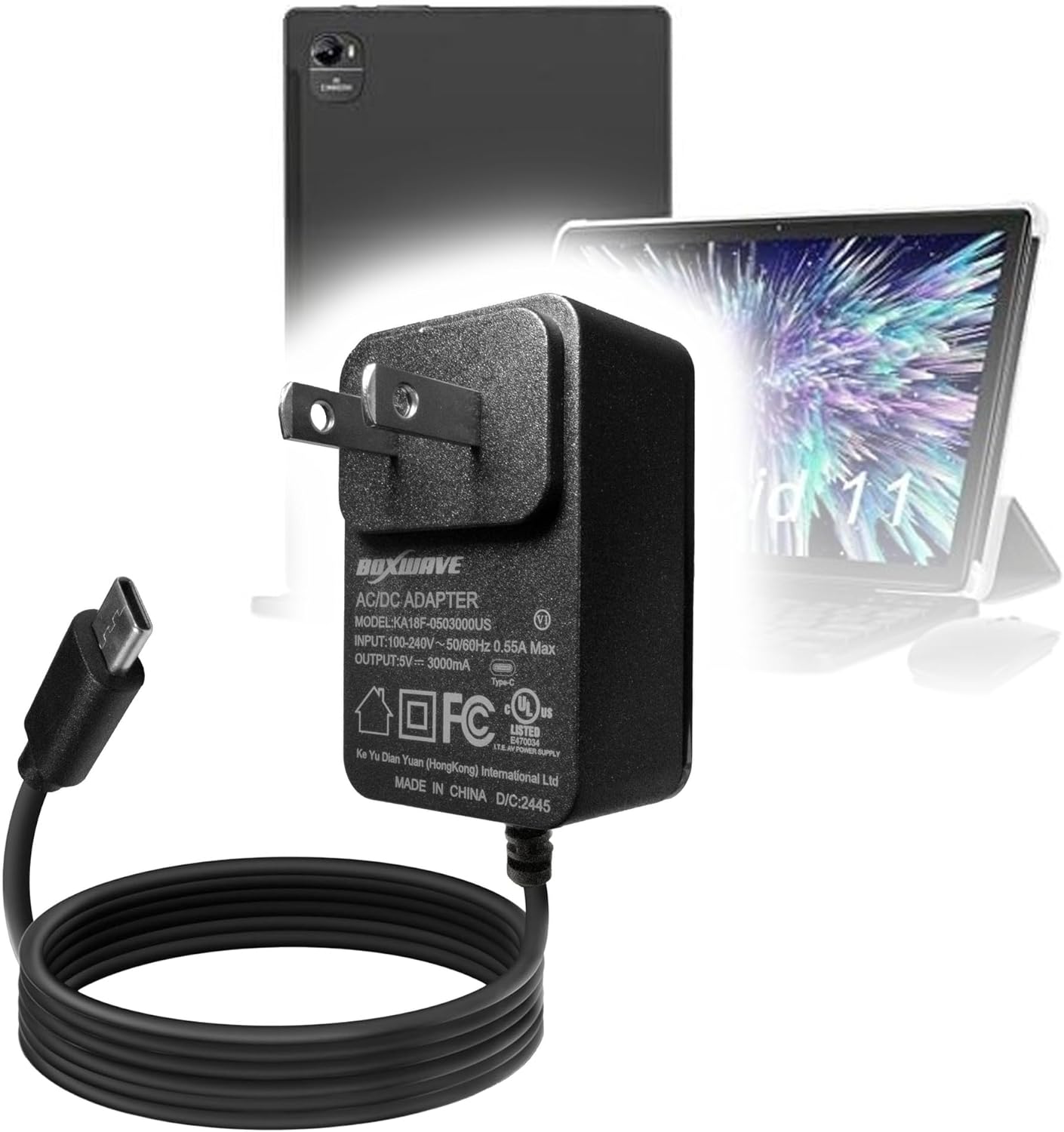 Cargador Compatible con Oangcc Android 11 Tablet Tab_A13 15W con Cable 3ft