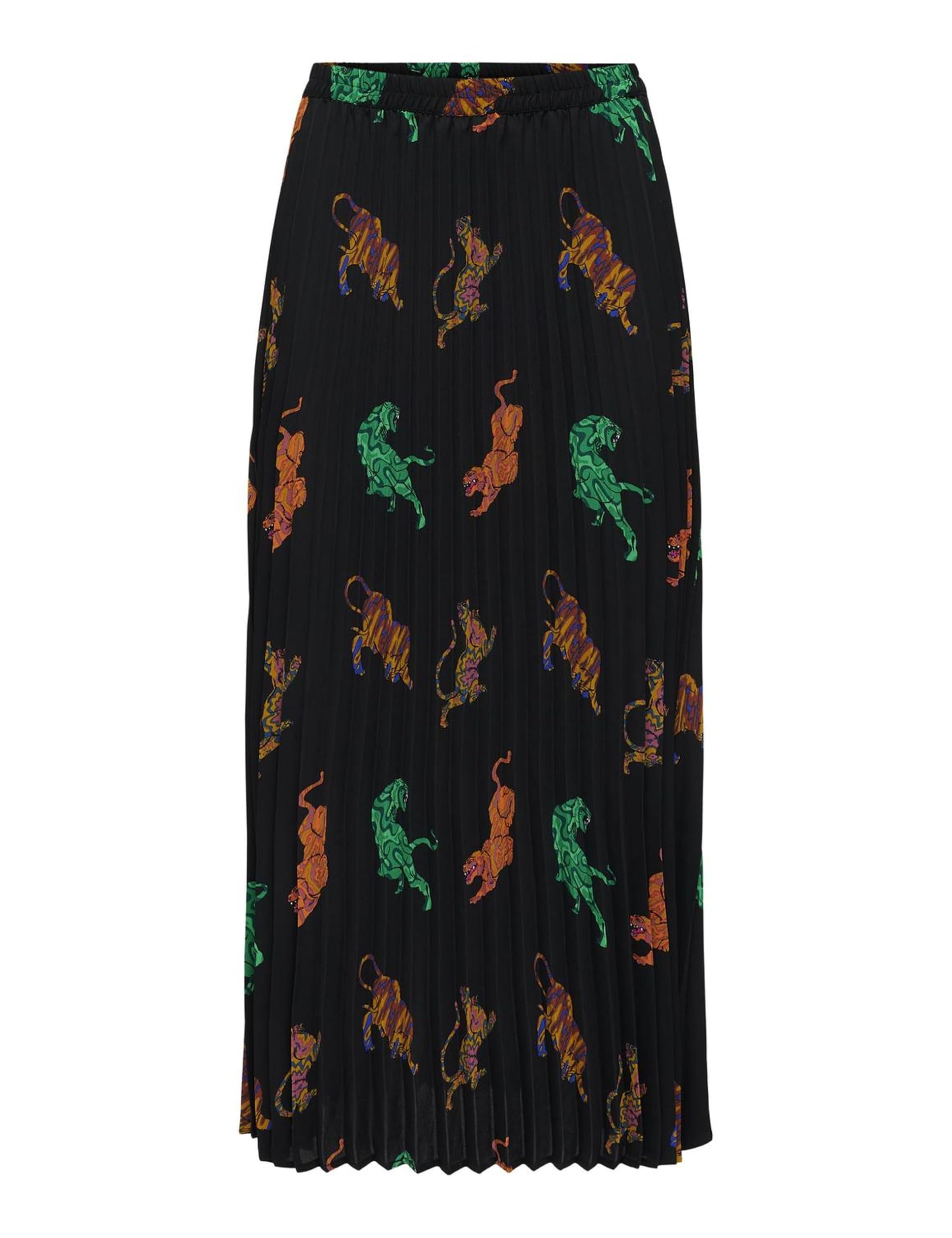 ONLY Damen Onlalma Life Poly Plisse Skirt AOP Rock
