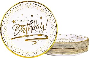 50Pcs Happy Birthday Paper Plates: Festive Flair for Every Celebration