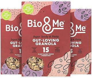 Bio&Me - Super Seedy and Nutty Granola | Vegan, No Added Sugar, Gut Loving | 3 x 360g Pack