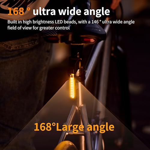 Miniatura 4 de Luz trasera de bicicleta LED Photondrop, luz trasera roja que fluye, luz trasera para bicicleta, 3 modos, recargable por USB, resistente al agua