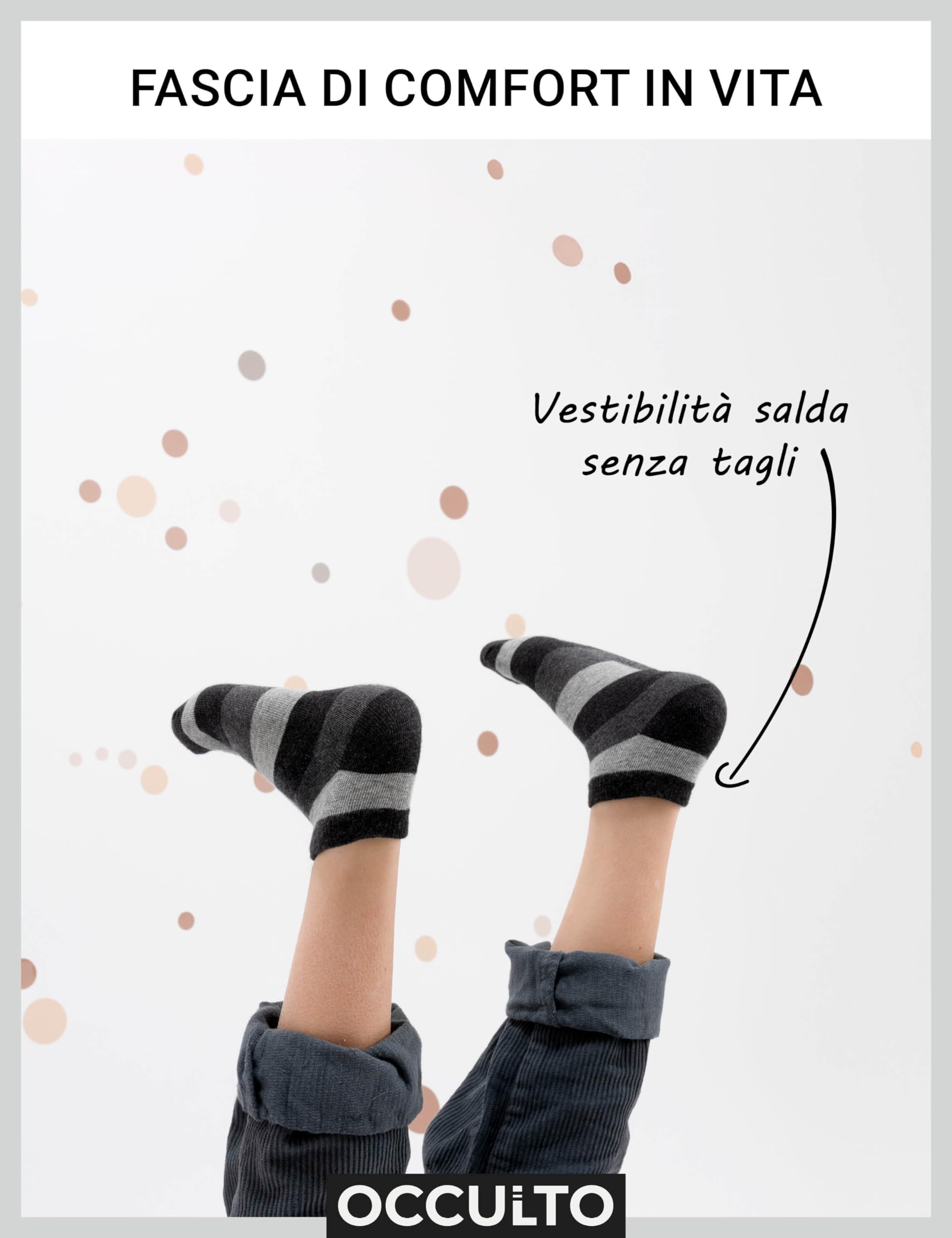 Occulto Calzini Corti per Bambino e Bambina pacco da 10 (modello: Mikl)