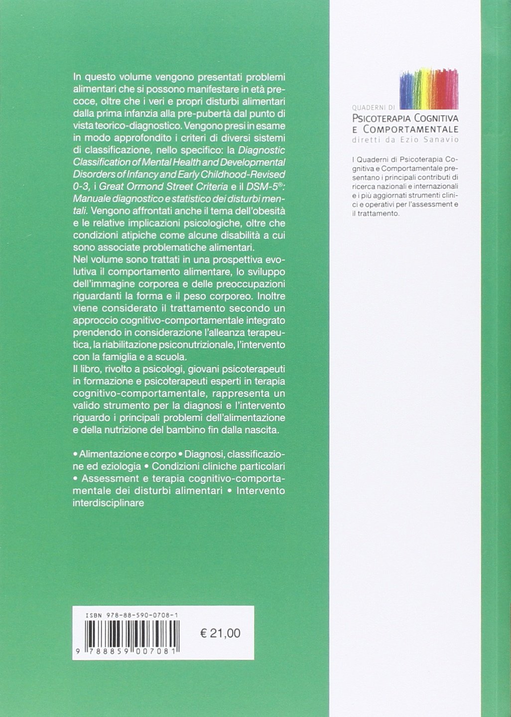 Disturbi della nutrizione e dell'alimentazione in età evolutiva. Diagnosi, assessment e trattamento