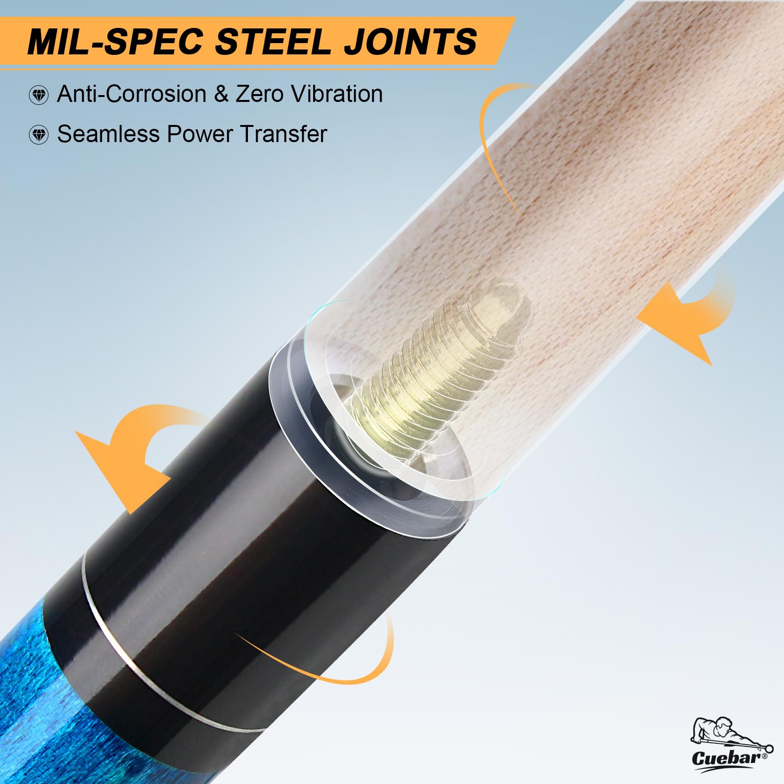 Pool Sticks Billiard Cues 2-Piece 58 Inch Pool Table Sticks 19 Oz 13mm