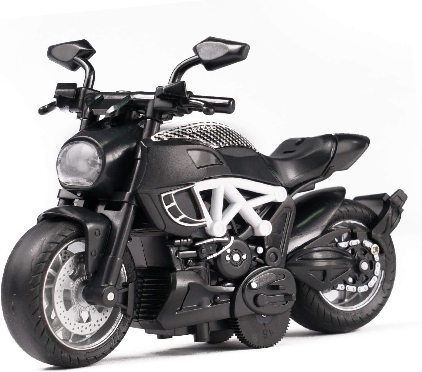 Amitasha 1:14 Scale Diecast Motorcycle Bike Pull Back Motorbike Toy with Movable Handle and Light Sound for Kids Boys Age 2-12 Years Birthday Gift (B0CR1JTTGB) Amazon Price History, Amazon Price Tracker