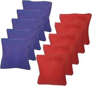 Qoyntuer 10Pack Cornhole Bean Bags,Leak-Proof Small Sized Bean Bags Standard Corn Hole Bean Bags Durable Cornhole Throwing Sandbags Regulation Cornhole Bags Hand Toss Games Weights for Kids
