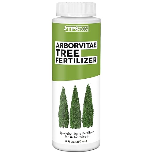 Arborvitae - Fertilizante para todos los arborvitaes, arbustos de hoja perenne y árboles Thuja, alimento líquido para plantas, 8 oz (8.5 fl oz)