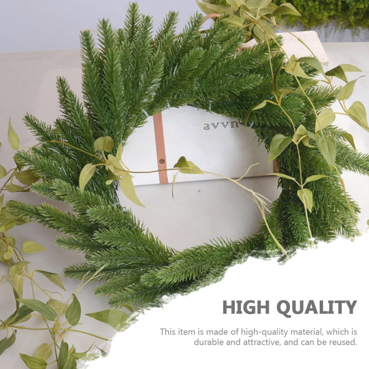PRETYZOOM 3 Sätze Simulierte Dreizackige Kiefernnadeln Kleiner Falscher Kaktus Weihnachtliche Tischdeko Dekorative Weihnachtsgirlande Weihnachtsdekoration Rot Green Plastikblume 20 Stück * 3