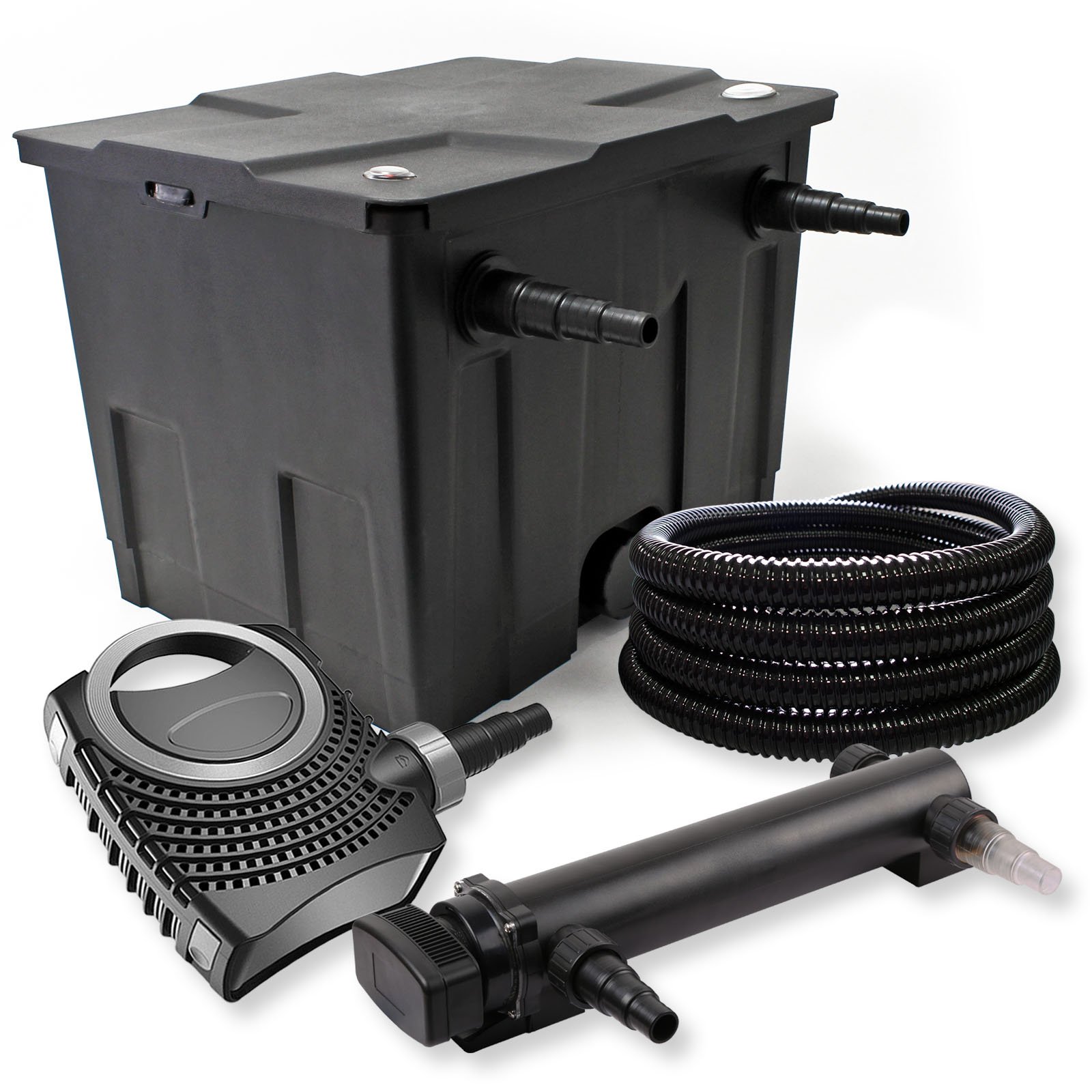 SunSun Komplett-Set Für Teiche Bis 90.000 Liter – Filter, Pumpe, Klärer, Skimmer & Zubehör