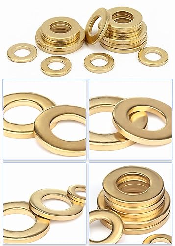 Miniatura 4 de Elantek Juego surtido de 340 piezas M2 M2.5 M3 M4 M5 M6 M8 M10 M12 M14 M16 latón métrico arandela plana