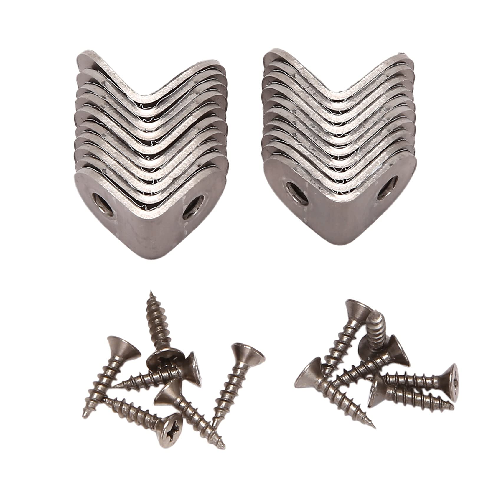 Zunedhys 20 Pcs Stainless Steel L Bracket Corner Brace Joint Fastener L Shaped Corner Fastener Joints Bracket