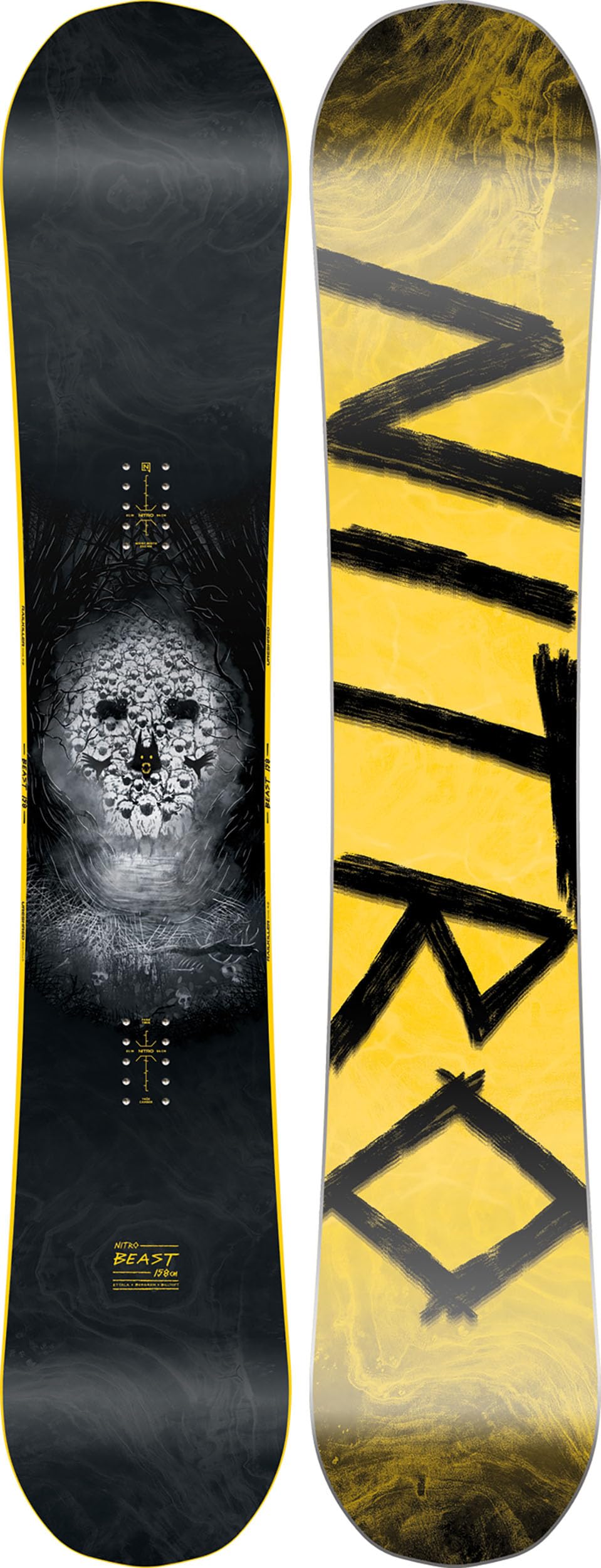 NITRO Herren Snowboards Beast ´24 Highend Premium Twin Camber Freestyle Boards